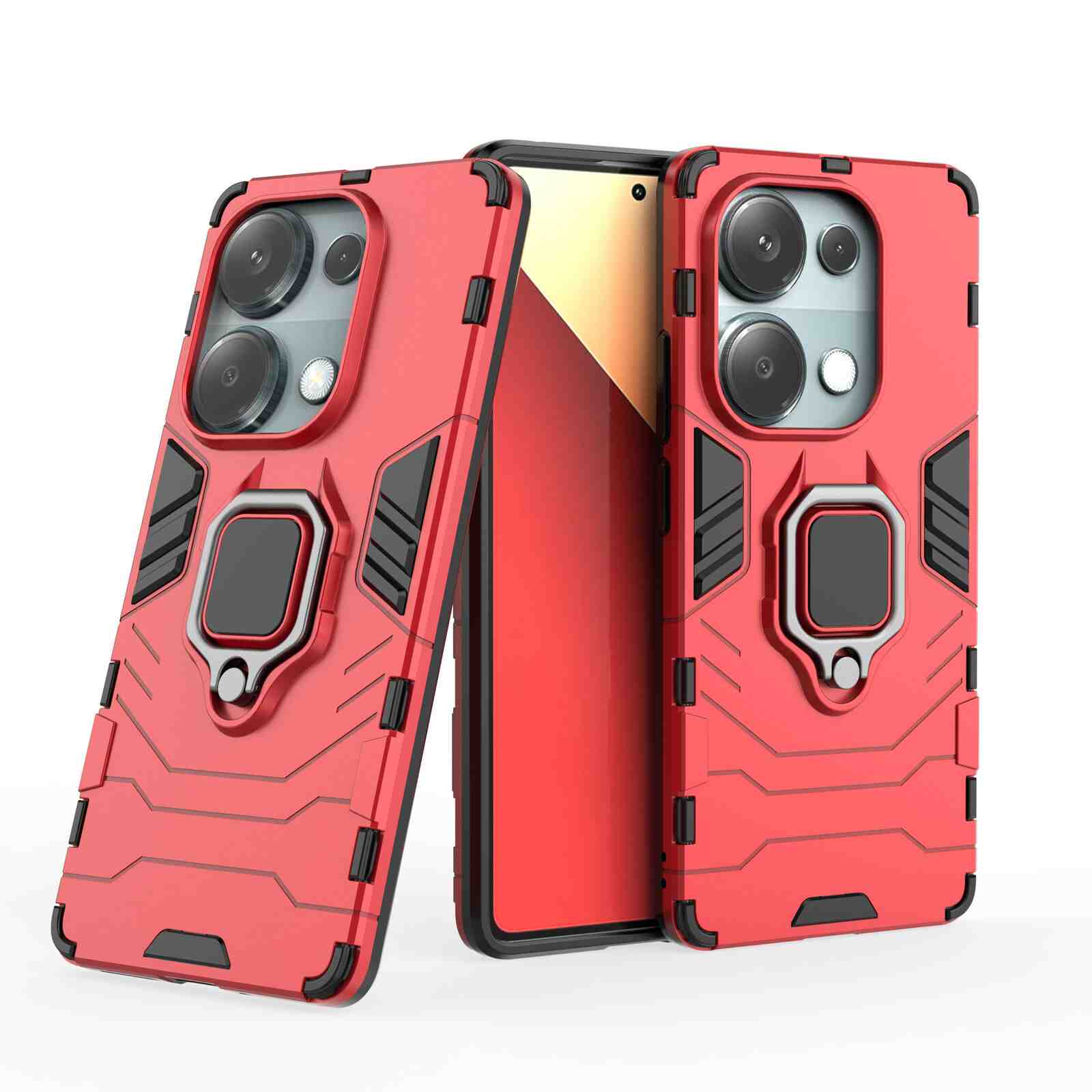 スマホアクセサリー Xiaomi redmi note 13 4g For Xiaomi Redmi Note 13 Pro 4G Shockproof Hybird Armor Ring