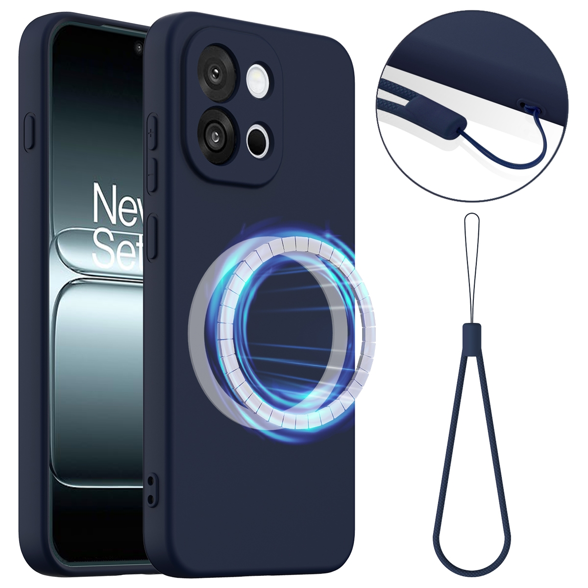 For OnePlus Nord CE 6 5G, Skin Touch Feel Liquid Silicone Magnetic Cover Cover